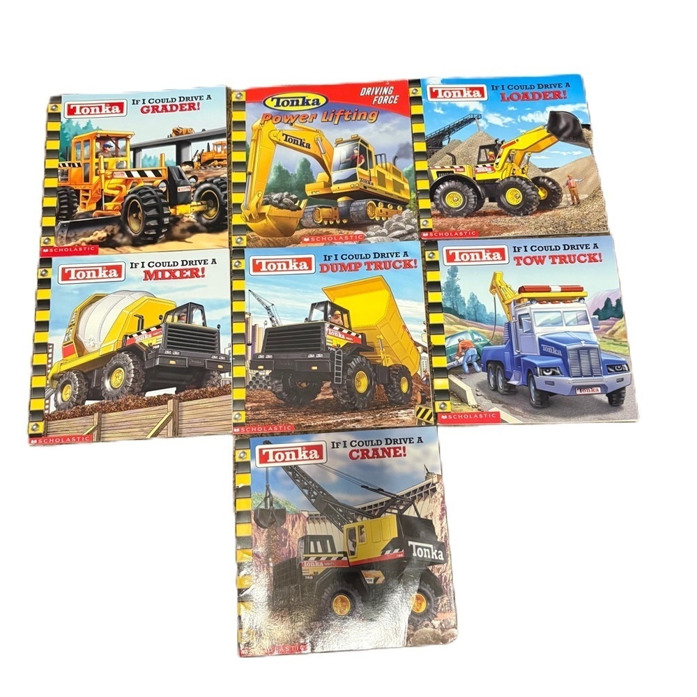 Tonka Construction Adventure Book Set Vintage Kids If I Could Drive Crane